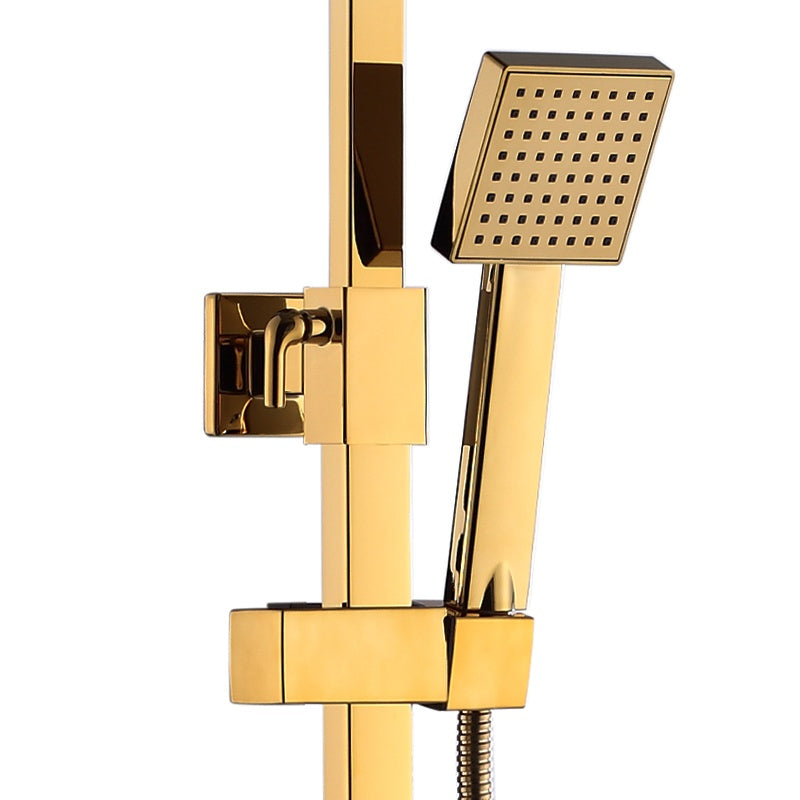 BATERIA PRYSZNICOWA Z TERMOSTATEM I DESZCZOWNICĄ T153C ZŁOTA T153C-GL