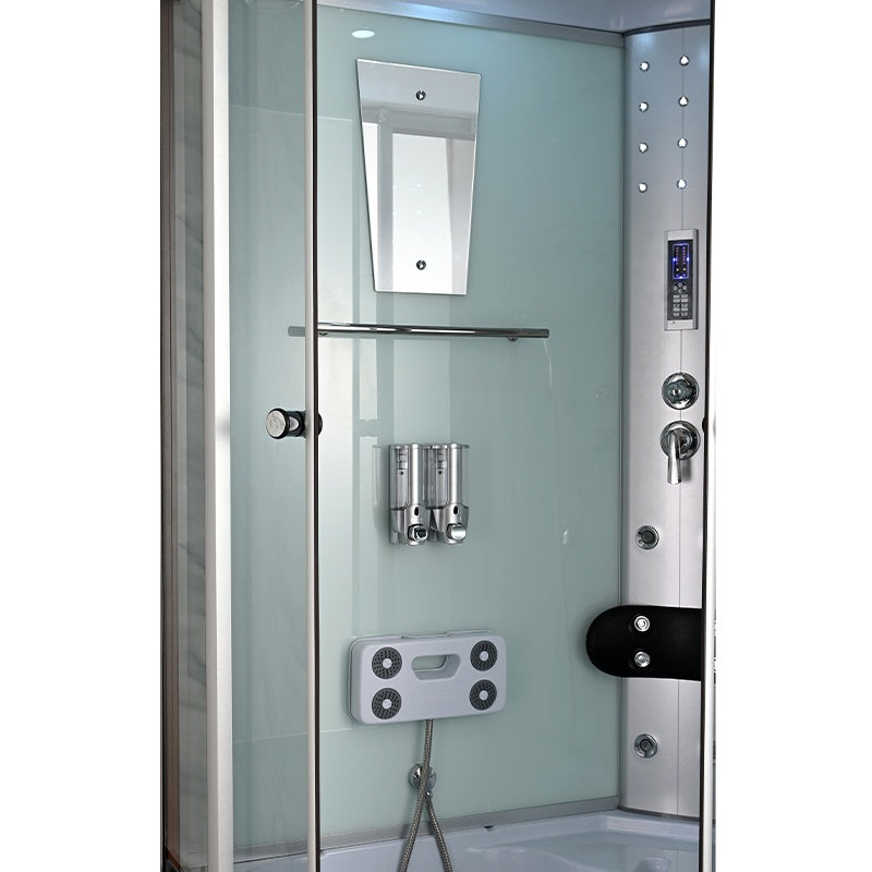KABINA PRYSZNICOWA Z HYDROMASAŻEM I SAUNĄ WSH7106RWS PRAWA BIAŁA 120x80 CM WSH7106RWS-120X80