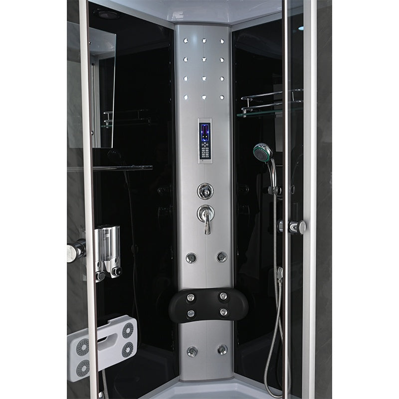 KABINA PRYSZNICOWA Z HYDROMASAŻEM I SAUNĄ WSH7106RS PRAWA 120x80 CM WSH7106RS-120X80
