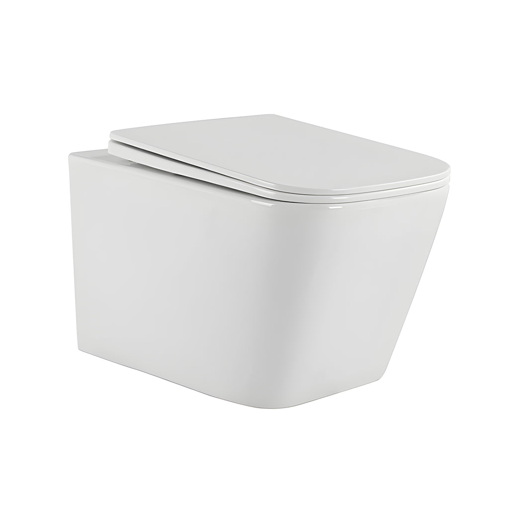 MISKA WC WISZĄCA RIMLESS AQUA-WH-03 BIAŁA DESKA WOLNOOPADAJĄCA DUROPLAST AQUA-WH-03