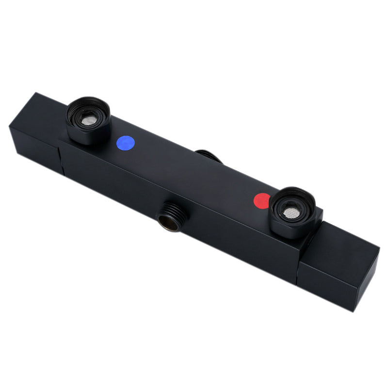 BATERIA PRYSZNICOWA Z TERMOSTATEM ŚCIENNA ŁAZIENKOWA T207B-BL CZARNA T207B-BL