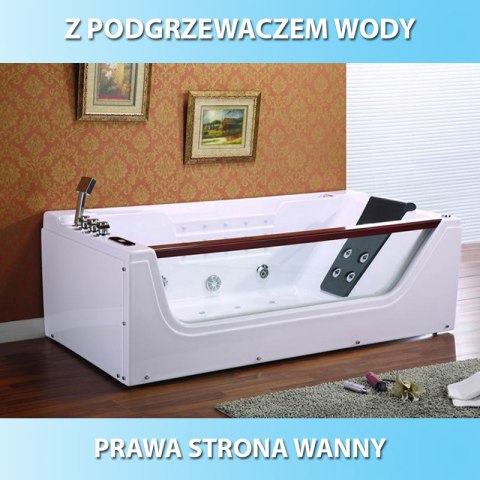 WANNA Z HYDROMASAŻEM NAPOLI 609AH PRAWA 180x90 CM NAPOLI-609AH-P-180X90