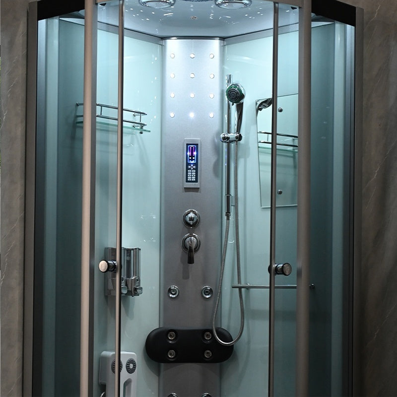 KABINA PRYSZNICOWA Z HYDROMASAŻEM I SAUNĄ WSH7180WS BIAŁA 80x80 CM WSH7180WS-WH-80