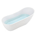 WANNA WOLNOSTOJĄCA FORTE 520C BIAŁA PRZELEW CZARNY 170x75 CM FORTE-520C-P-BL