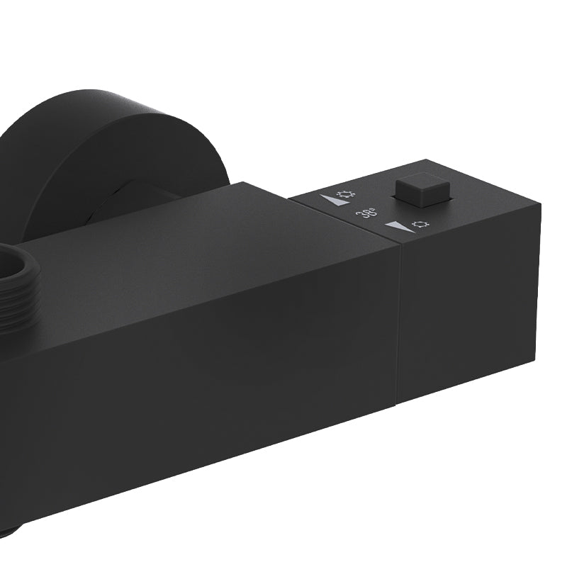 BATERIA PRYSZNICOWA Z TERMOSTATEM ŚCIENNA ŁAZIENKOWA T207B-BL CZARNA T207B-BL