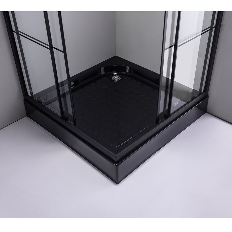 KABINA PRYSZNICOWA KWADRATOWA BL32B CZARNA 90x90 CM BL32B-90