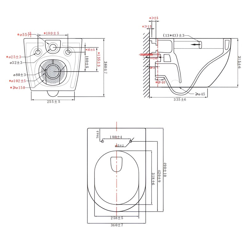 MISKA WC WISZĄCA TORNADO NERO-WH-03 BIAŁA DESKA WOLNOOPADAJĄCA DUROPLAST NERO-WH-03