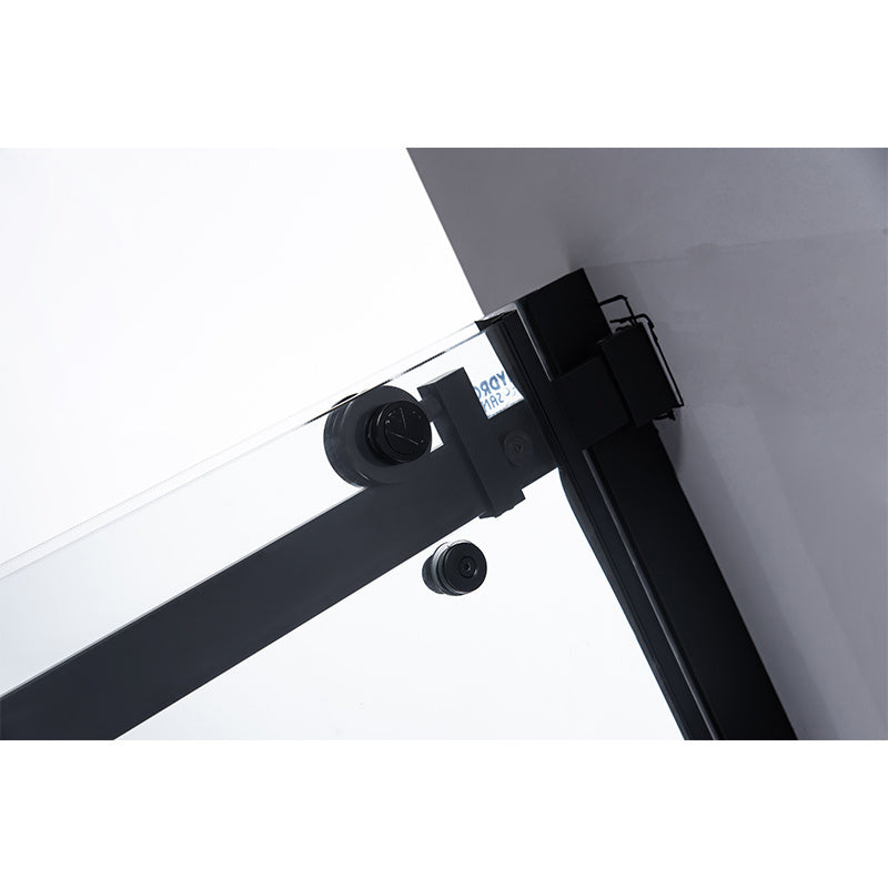 DRZWI PRYSZNICOWE PRZESUWNE DO WNĘKI SH03D CZARNE 115-120 CM 8 MM