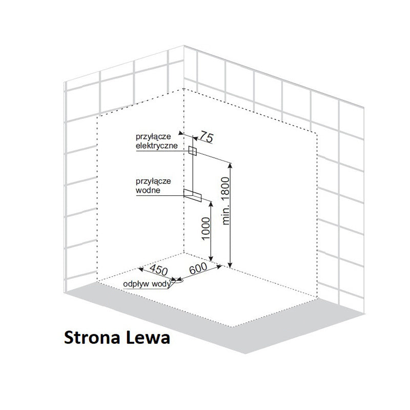 KABINA PRYSZNICOWA Z HYDROMASAŻEM I SAUNĄ WSH7106LS LEWA 120x80 CM WSH7106LS-120X80
