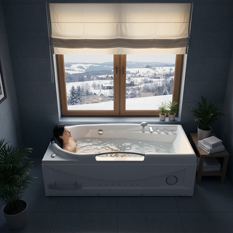 WANNA Z HYDROMASAŻEM RAMZES 634 BIAŁA 168x85 CM RAMZES-634-168X85