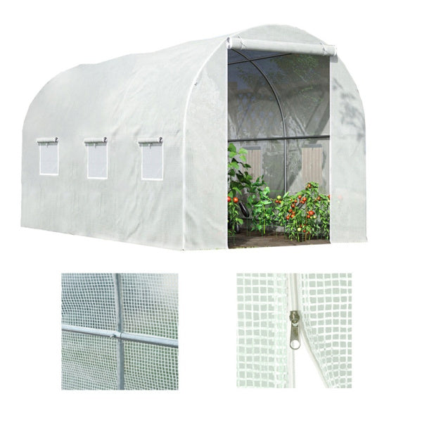 Tunel foliowy 6m2 ogrodowy szklarnia folia 3x2m TF03W BIAŁY TF03W-3X2-WHITE