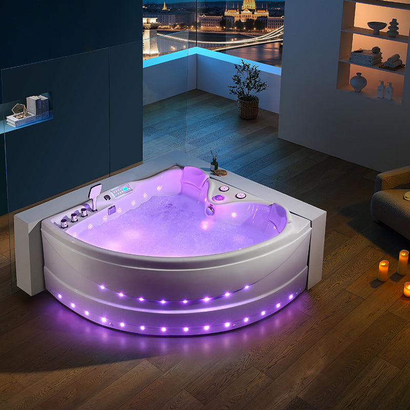WANNA Z HYDROMASAŻEM ROMA 764 PRAWA BIAŁA 150x150 CM ROMA-764-P-150