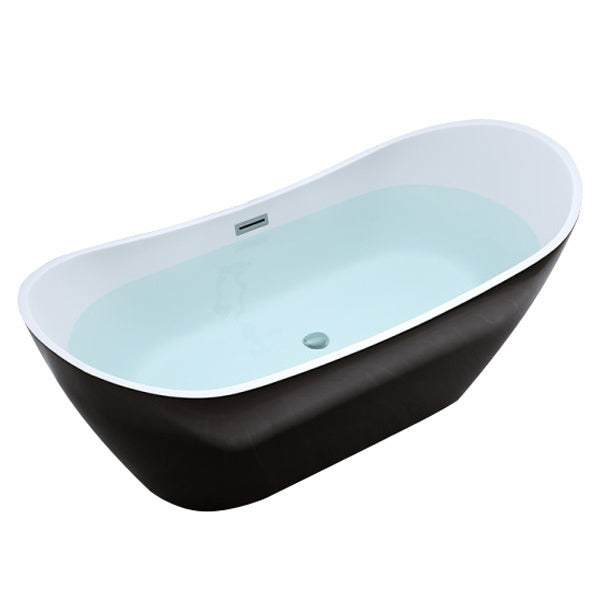 WANNA WOLNOSTOJĄCA RICA 513B CZARNA PRZELEW CHROM 160x75 CM RICA-513B-BL-160X75