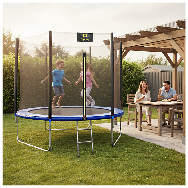TRAMPOLINA OGRODOWA DLA DZIECI SKY 10FT CZARNO/NIEBIESKA 305 CM 10FT-SKY-305