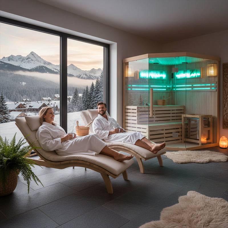 SAUNA FIŃSKA WYSOKOTEMPERATUROWA Z PIECEM KEMI4/HARVIA 4-5 OSOBOWA 150x150 KEMI4