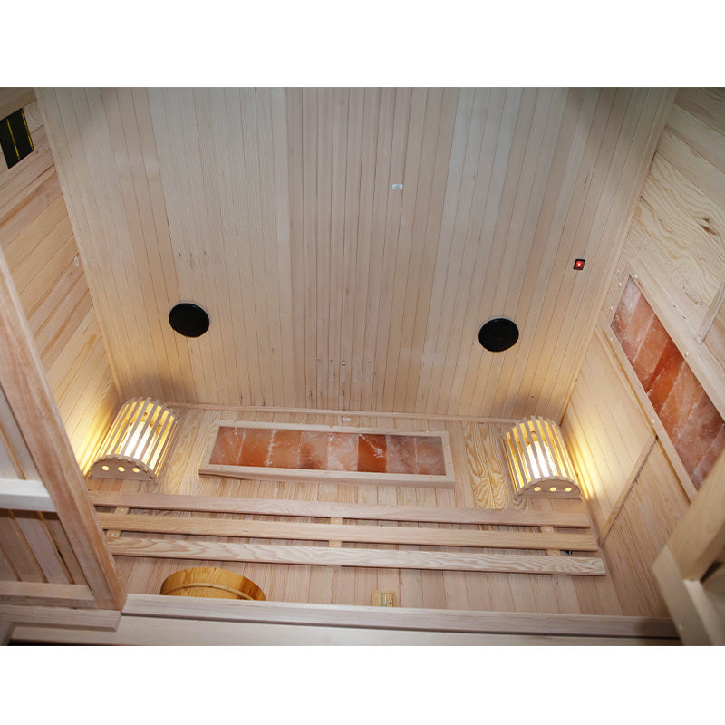SAUNA FIŃSKA WYSOKOTEMPERATUROWA Z PIECEM KEMI5/HARVIA 4-5 OSOBOWA 180x160 KEMI5