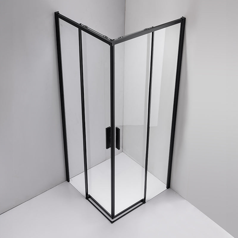 KABINA PRYSZNICOWA KWADRATOWA SUPER SLIM NOVA CZARNA 90x90 CM 6 MM NOVA-BL-90X90