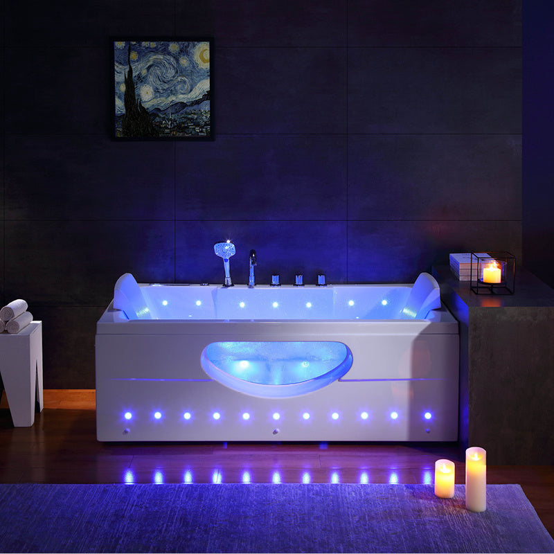WANNA Z HYDROMASAŻEM IRIS 933B BIAŁA 160x84 CM IRIS-933B-WH-160X84