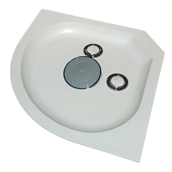 KABINA PRYSZNICOWA PÓŁOKRĄGŁA Z BRODZIKIEM WSH303A MAT CHROM 80x80 CM WSH303A-MAT-80