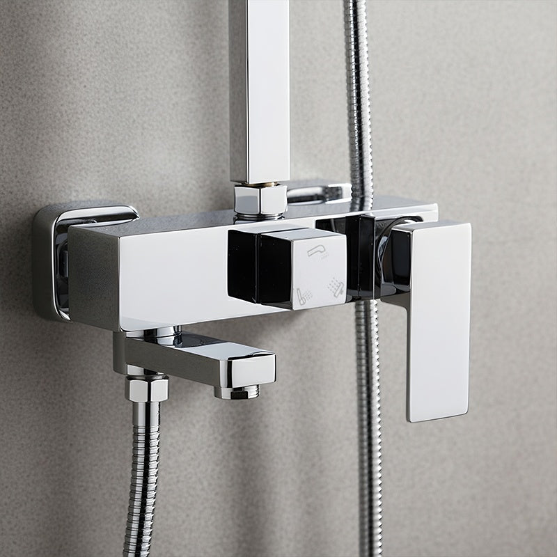 BATERIA PRYSZNICOWA ŁAZIENKOWA Z DESZCZOWNICĄ F170A CHROM F170A