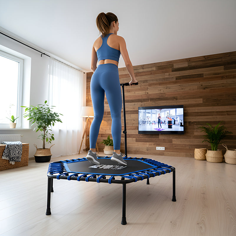TRAMPOLINA FITNESS NIEBIESKA 130 CM TRAMP-FITNESS-130