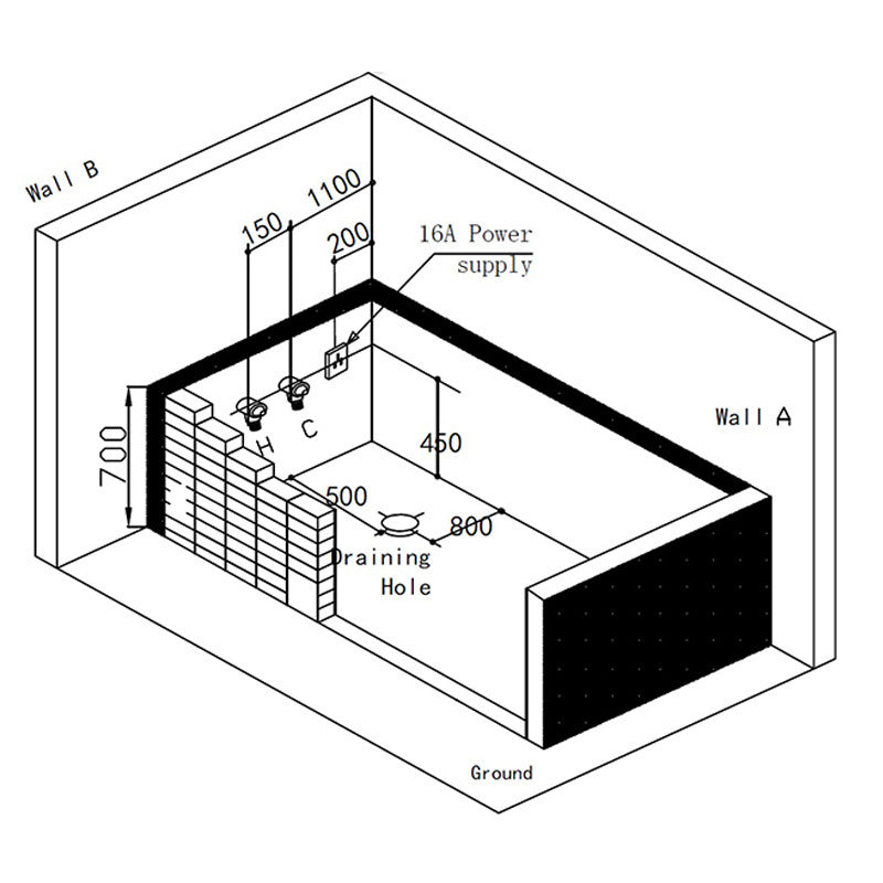 WANNA Z HYDROMASAŻEM KALAMBO 914 Z OBUDOWĄ CZARNA 190x150 CM KALAMBO-914-BL+OBUD