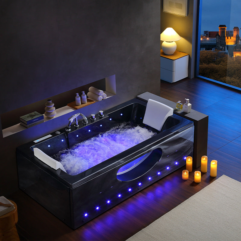 WANNA SPA Z HYDROMASAŻEM IRIS CZARNA FALA 933A BLACK CZARNA 150x84 CM IRIS-933A-BL-W