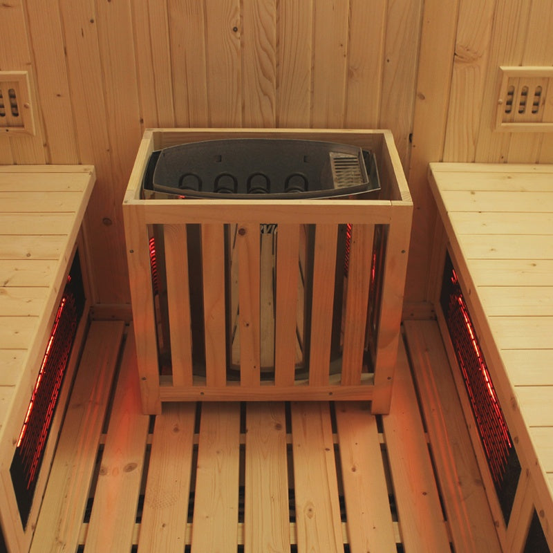 SAUNA OGRODOWA FIŃSKA / INFRARED BECZKA HAMAR 4-6 OSOBOWA 180x200 CM HAMAR