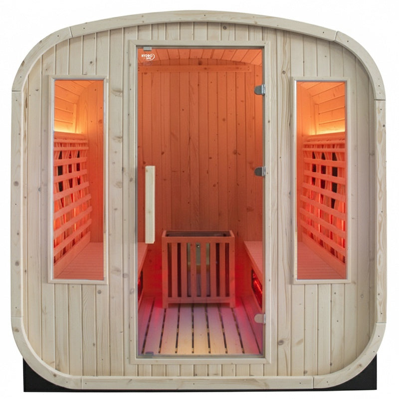 SAUNA OGRODOWA FIŃSKA / INFRARED BECZKA HAMAR 4-6 OSOBOWA 180x200 CM HAMAR