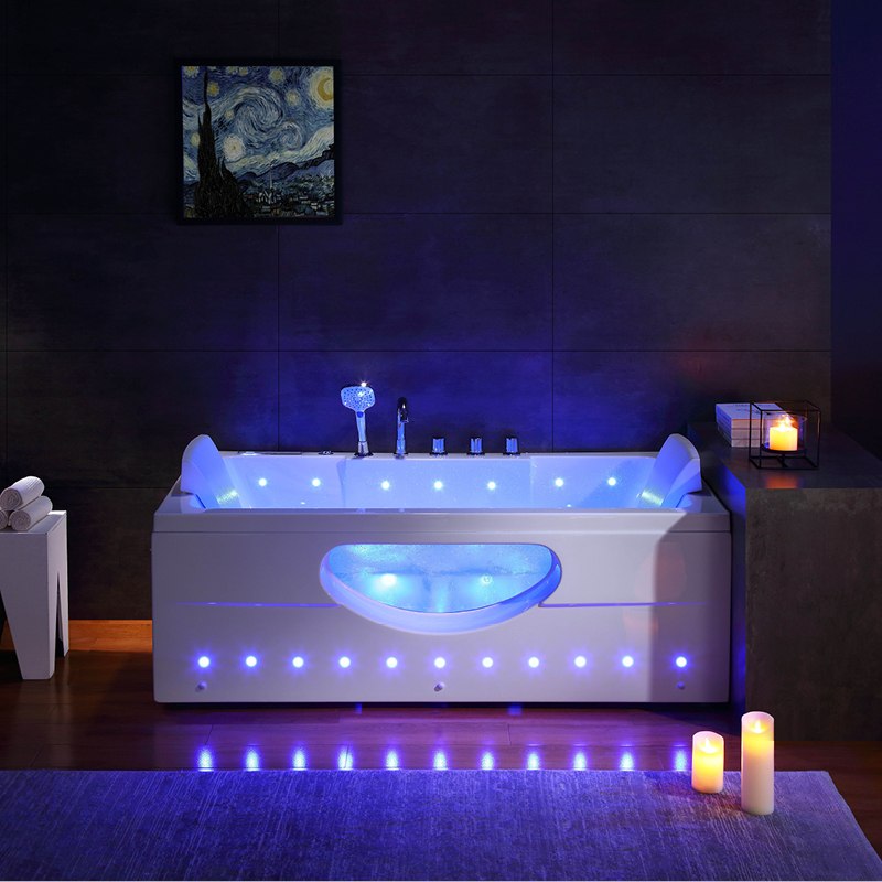 WANNA Z HYDROMASAŻEM IRIS 933A BIAŁA 150x84 CM IRIS-933A-WH-150X84