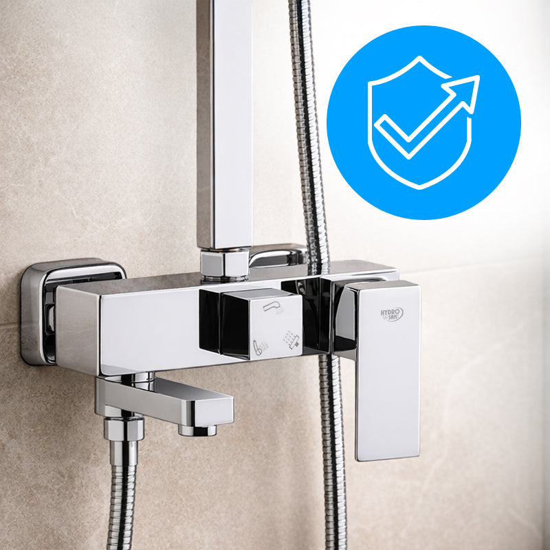 BATERIA PRYSZNICOWA ŁAZIENKOWA Z DESZCZOWNICĄ F170A CHROM F170A