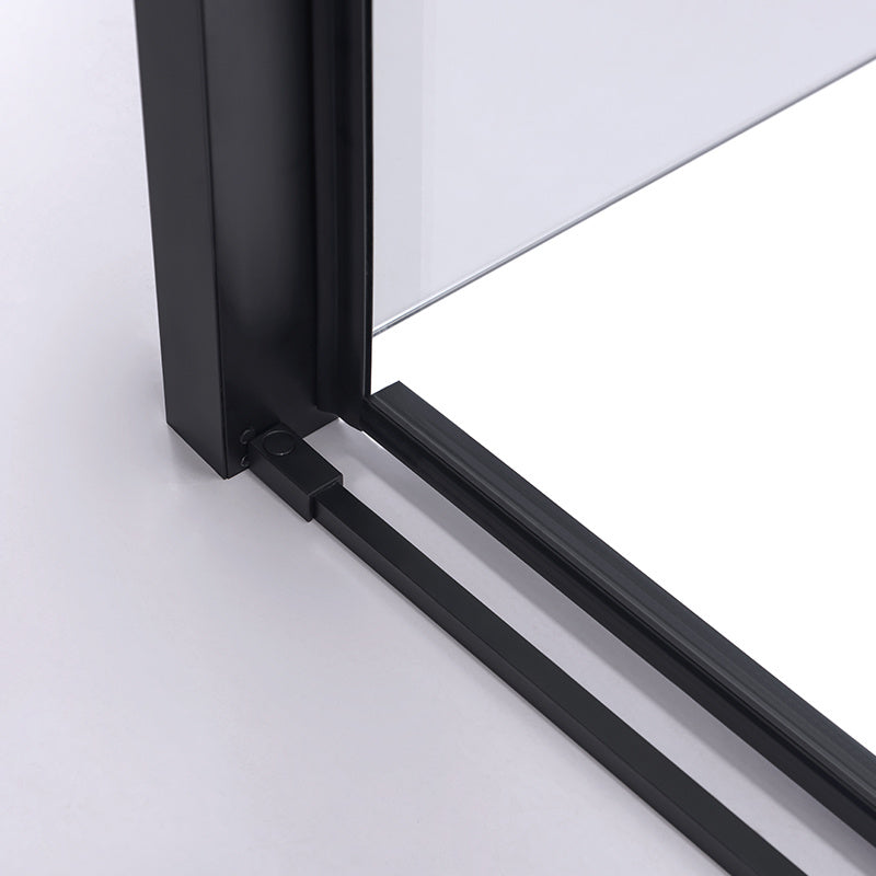 KABINA PRYSZNICOWA PROSTOKĄTNA SUPER SLIM NOVA CZARNA 120x80 CM 6 MM NOVA-BL-120X80