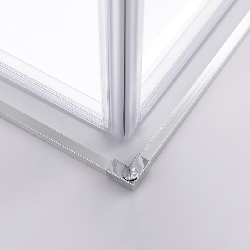 KABINA PRYSZNICOWA KWADRATOWA SUPER SLIM NOVA CHROM 90x90 CM 6 MM NOVA-CH-90X90