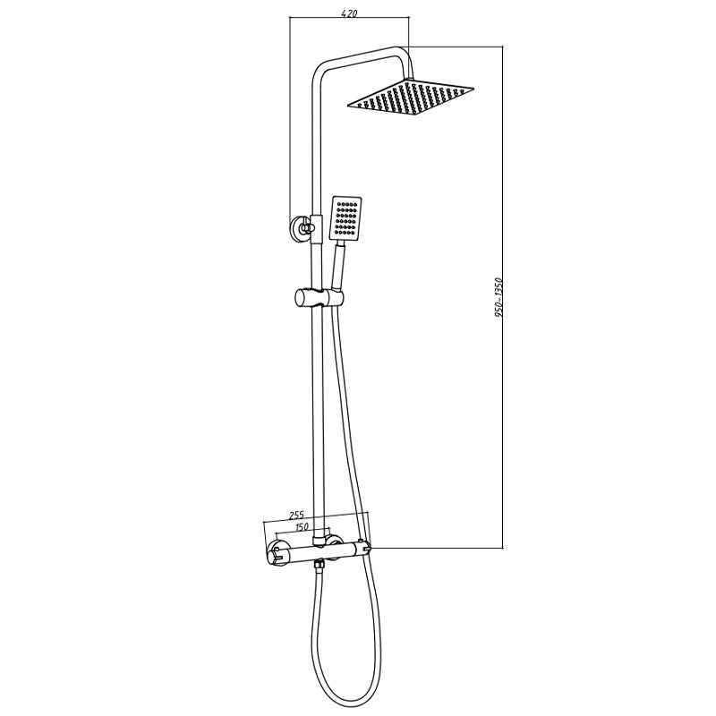 BATERIA PRYSZNICOWA ŁAZIENKOWA T151C ZŁOTA T151C-GL