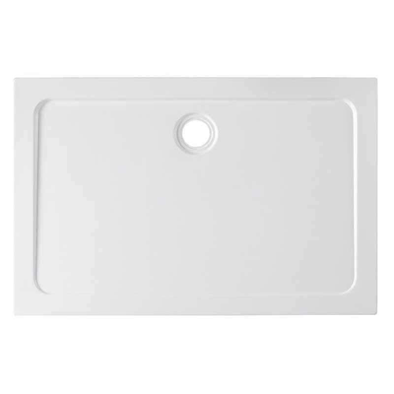 KABINA PRYSZNICOWA PROSTOKĄTNA Z BRODZIKIEM KZ12B/ST03A CHROM/BIAŁY 100x80 CM
