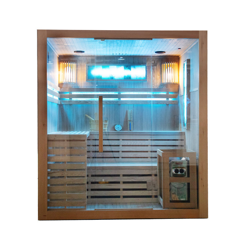 SAUNA FIŃSKA WYSOKOTEMPERATUROWA Z PIECEM KEMI5/HARVIA 4-5 OSOBOWA 180x160 KEMI5