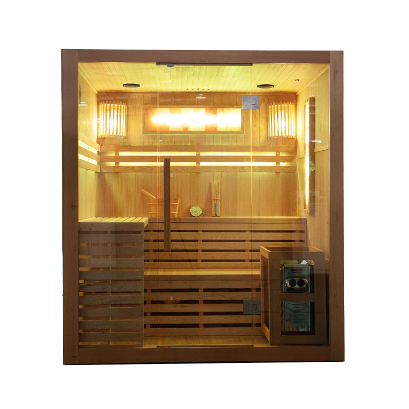 SAUNA FIŃSKA WYSOKOTEMPERATUROWA Z PIECEM KEMI5/HARVIA 4-5 OSOBOWA 180x160 KEMI5