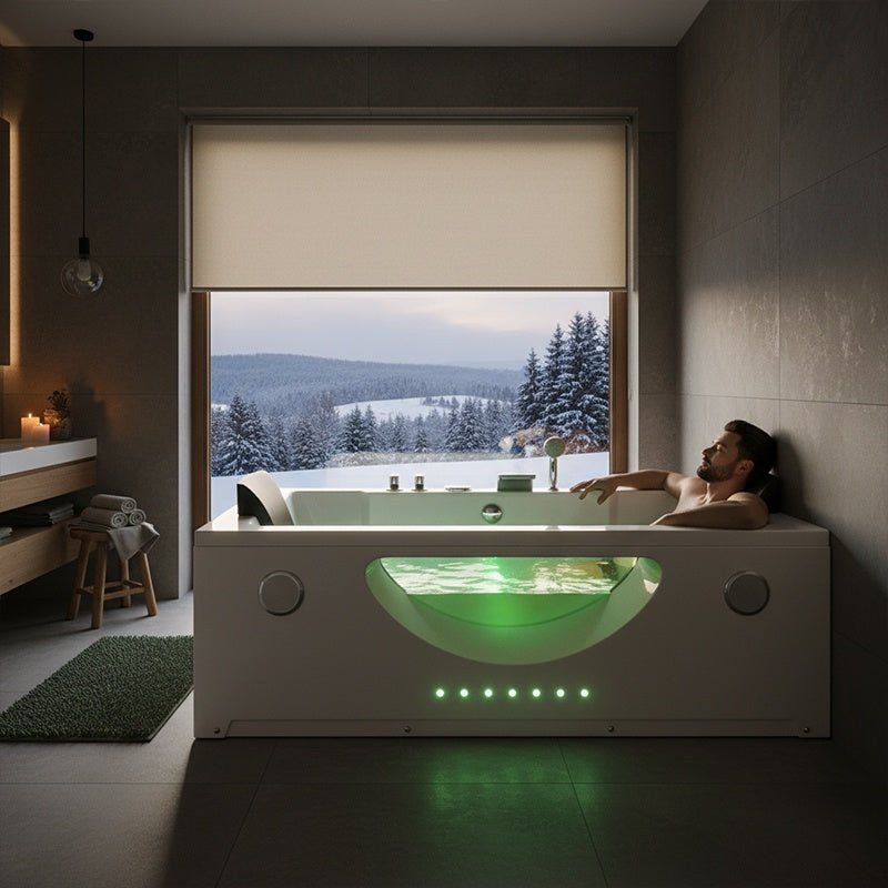 WANNA Z HYDROMASAŻEM LEVANTE 659H BIAŁA 180x90 CM LEVANTE-659H-180X90