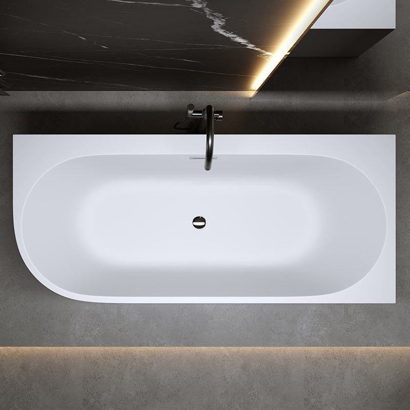 WANNA WOLNOSTOJĄCA PRZYŚCIENNA MERA 509B PRAWA BIAŁA PRZELEW CHROM 150x75CM MERA-509B-R-150X75