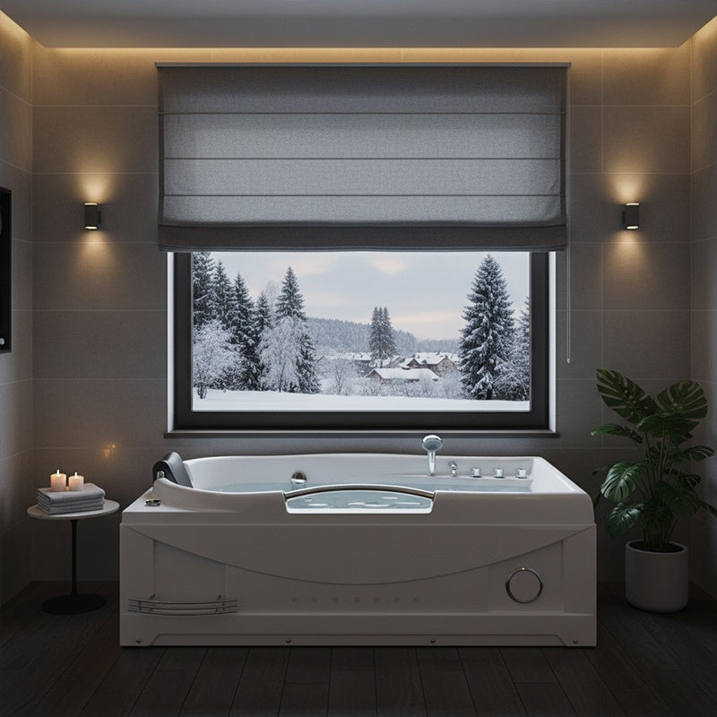 WANNA Z HYDROMASAŻEM RAMZES 634 BIAŁA 168x85 CM RAMZES-634-168X85