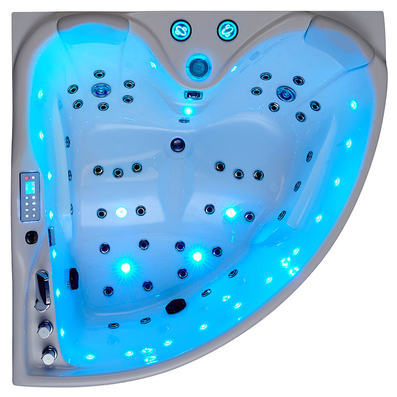 WANNA Z HYDROMASAŻEM ROMA 764 PRAWA BIAŁA 150x150 CM ROMA-764-P-150