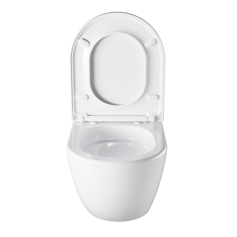 MISKA WC WISZĄCA TORNADO NERO-WH-02 BIAŁA DESKA WOLNOOPADAJĄCA DUROPLAST NERO-WH-02