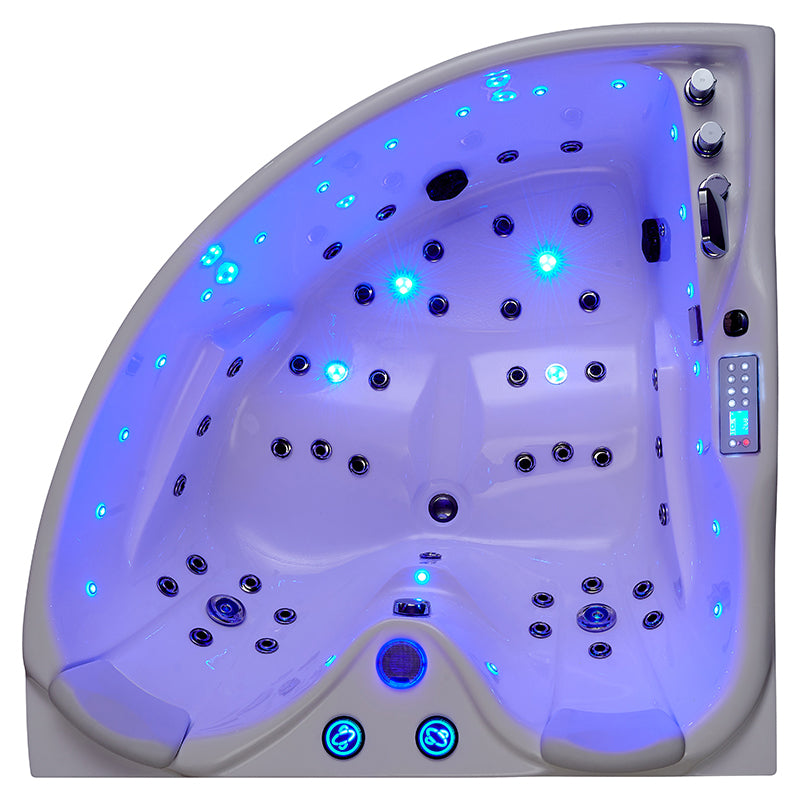 WANNA Z HYDROMASAŻEM ROMA 764 PRAWA BIAŁA 150x150 CM ROMA-764-P-150