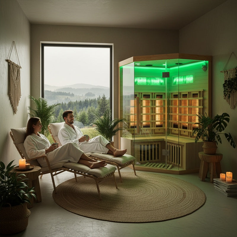 SAUNA SUCHA INFRARED NISKOTEMPERATUROWA ALTA6 2-3 OSOBOWA 120x120 CM ALTA6
