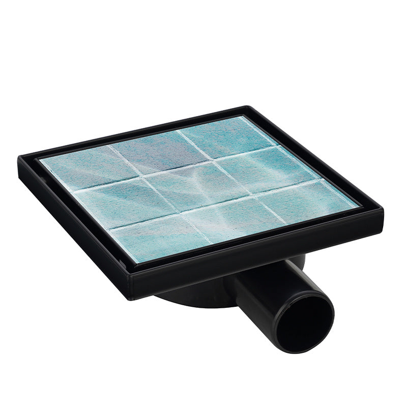 ODPŁYW LINIOWY KWADRATOWY OBROTOWY DL07 360 FIX G1 CZARNY 15x15 CM DL07-360-FIX-G1-BL15