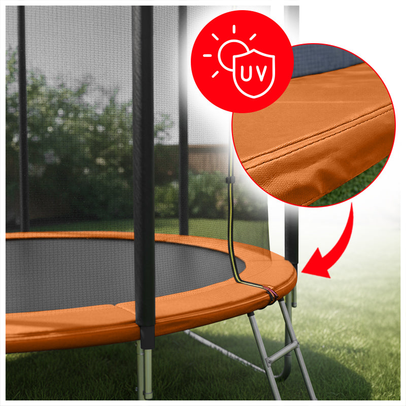 TRAMPOLINA OGRODOWA DLA DZIECI SKY 10FT CZARNO-POMARAŃCZOWA 305 CM 10FT-SKY-305-OR