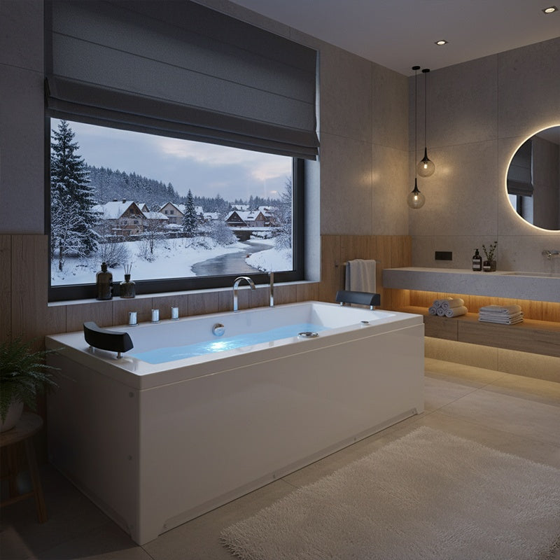 WANNA Z HYDROMASAŻEM RAMONA 640 BIAŁA 180x90 CM RAMONA-640-180X90