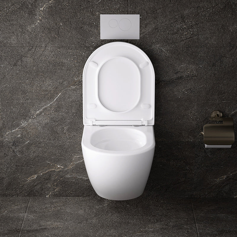 MISKA WC WISZĄCA TORNADO NERO-WH-02 BIAŁA DESKA WOLNOOPADAJĄCA DUROPLAST NERO-WH-02