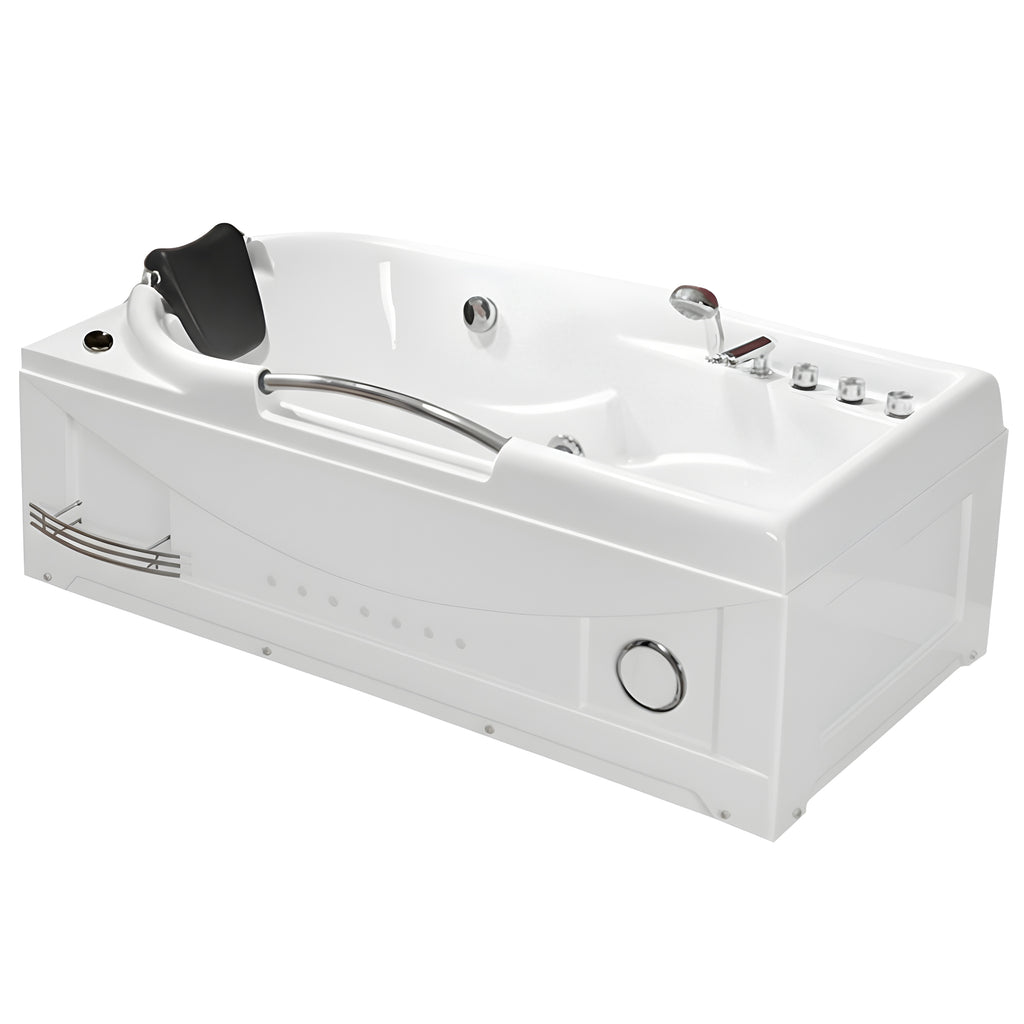WANNA Z HYDROMASAŻEM RAMZES 634 BIAŁA 168x85 CM RAMZES-634-168X85