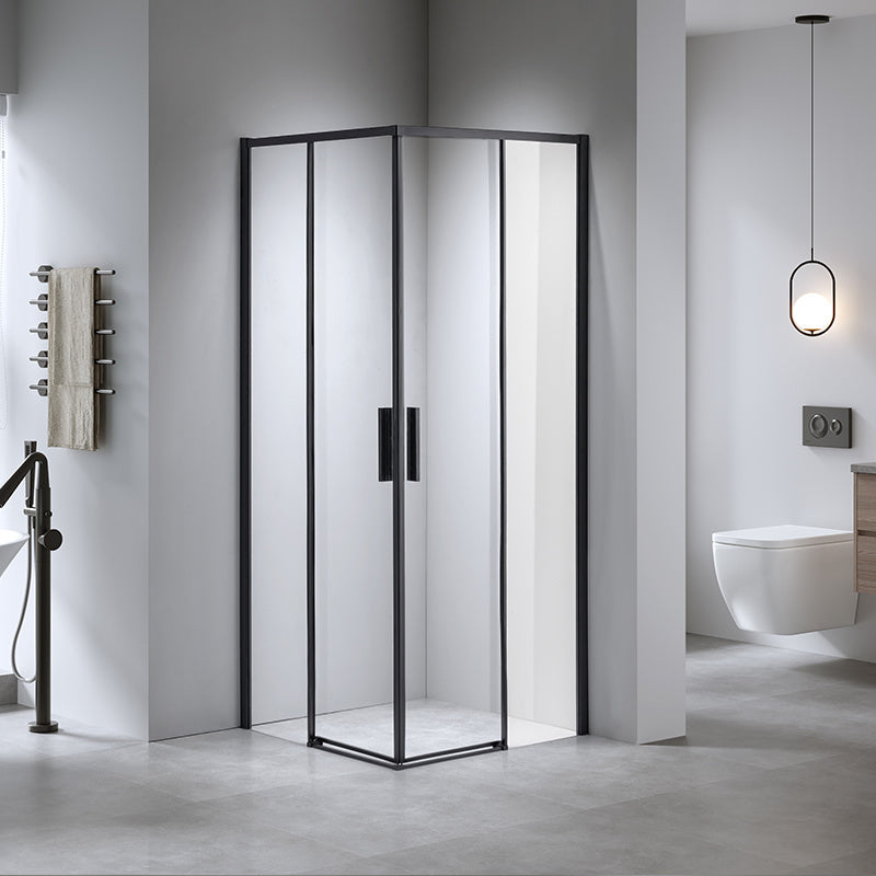 KABINA PRYSZNICOWA KWADRATOWA SUPER SLIM NOVA CZARNA 90x90 CM 6 MM NOVA-BL-90X90